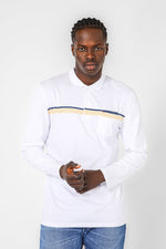 SCORCHER - חולצת פולו ארוכה בצבע לבן - MASHBIR//365
