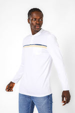 SCORCHER - חולצת פולו ארוכה בצבע לבן - MASHBIR//365