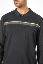 SCORCHER - חולצת פולו ארוכה בצבע שחור - MASHBIR//365