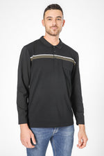 SCORCHER - חולצת פולו ארוכה בצבע שחור - MASHBIR//365