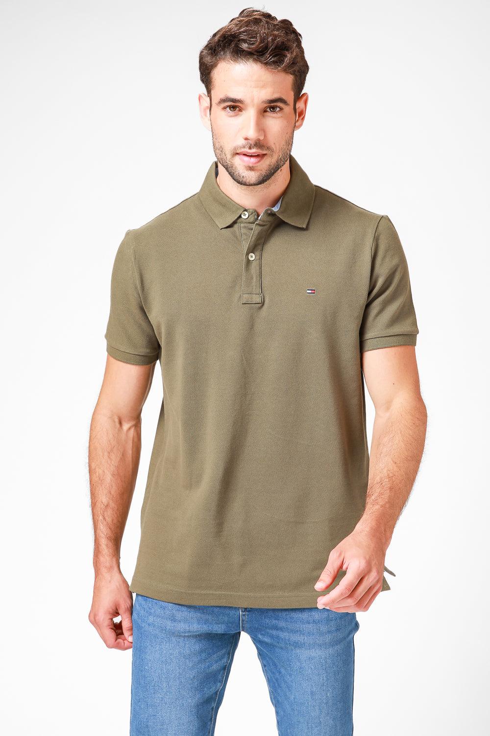 Tommy Hilfiger - חולצת פולו בצבע ירוק זית - MASHBIR//365