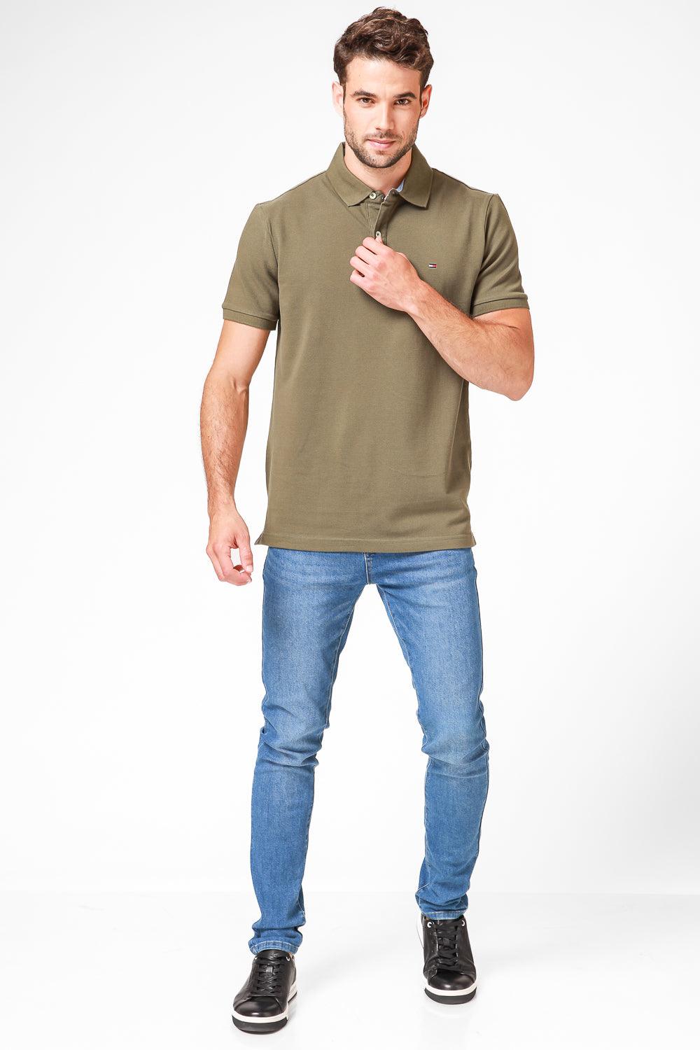 Tommy Hilfiger - חולצת פולו בצבע ירוק זית - MASHBIR//365