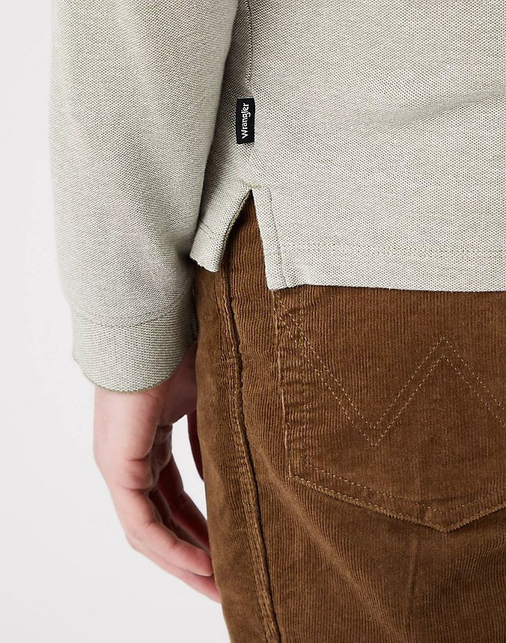 WRANGLER - חולצת פולו בצבע ירוק זית בהיר - MASHBIR//365