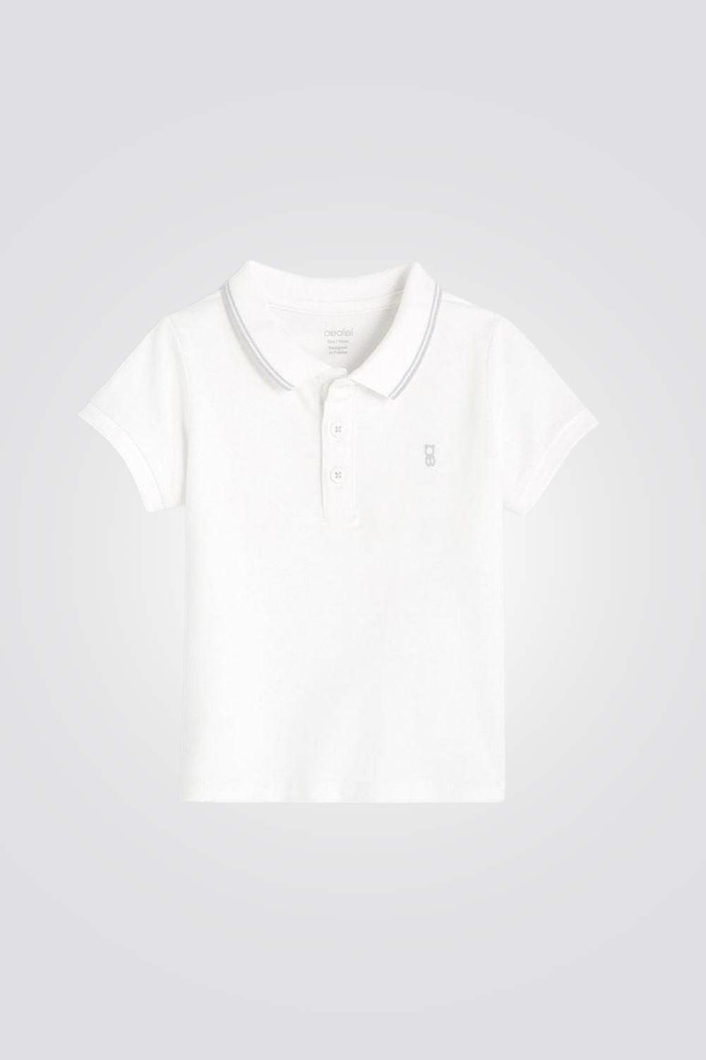 OBAIBI - חולצת פולו בצבע לבן לתינוקות - MASHBIR//365