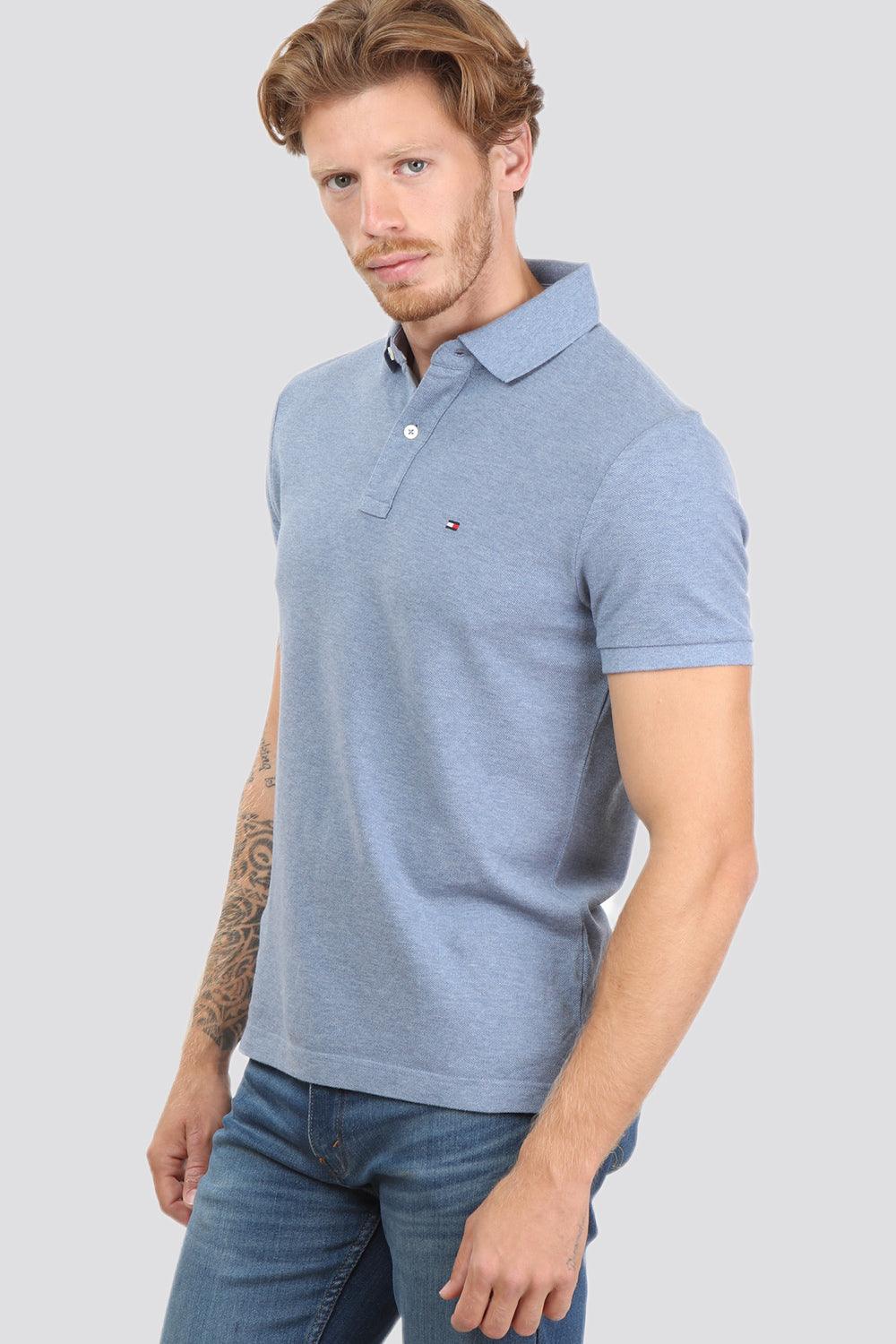 Tommy Hilfiger - חולצת פולו בצבע תכלת - MASHBIR//365