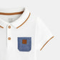 OBAIBI - חולצת פולו כיס בצבע לבן לתינוקות - MASHBIR//365 - 2