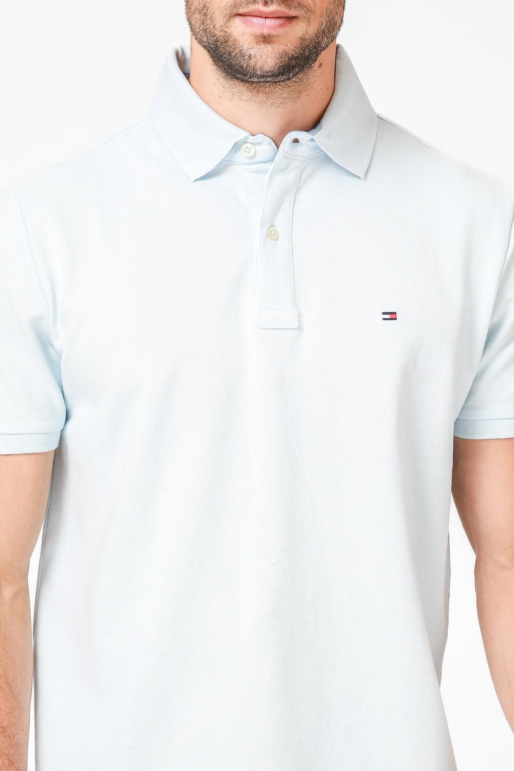 Tommy Hilfiger - חולצת פולו קצרה בצבע תכלת - MASHBIR//365