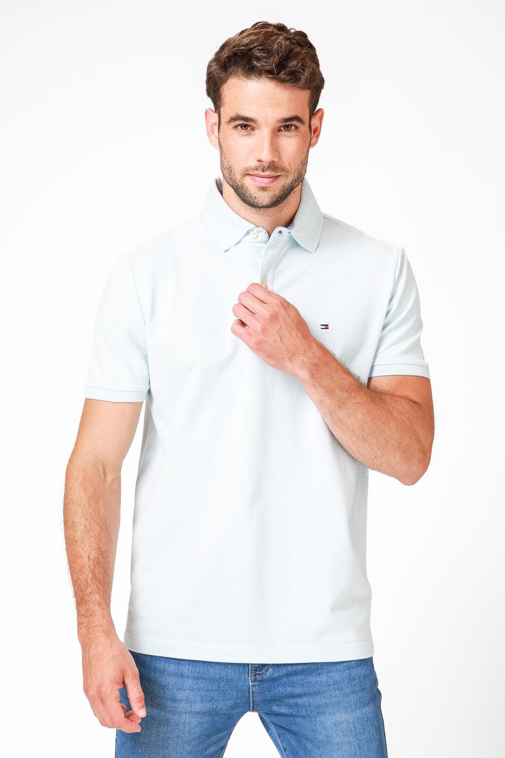 Tommy Hilfiger - חולצת פולו קצרה בצבע תכלת - MASHBIR//365