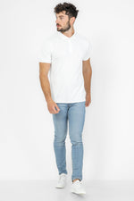 DELTA - חולצת פולו קצרה לגבר בצבע לבן - MASHBIR//365