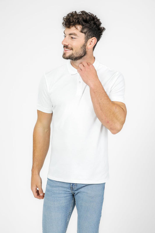 DELTA - חולצת פולו קצרה לגבר בצבע לבן - MASHBIR//365