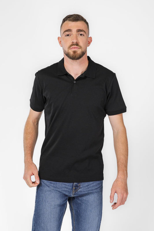 DELTA - חולצת פולו קצרה לגבר בצבע שחור - MASHBIR//365