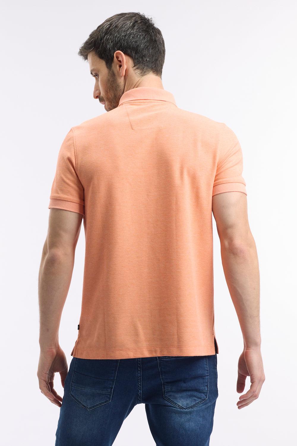 NAUTICA - חולצת פולו קצרה עם לוגו בצבע אפרסק - MASHBIR//365