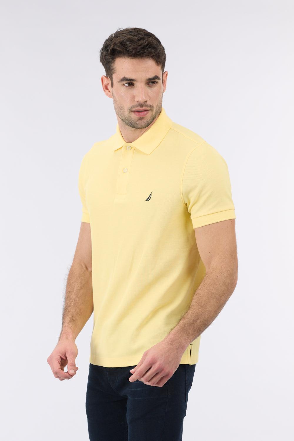חולצת פולו SLIM FIT צהובה לגברים | נאוטיקה