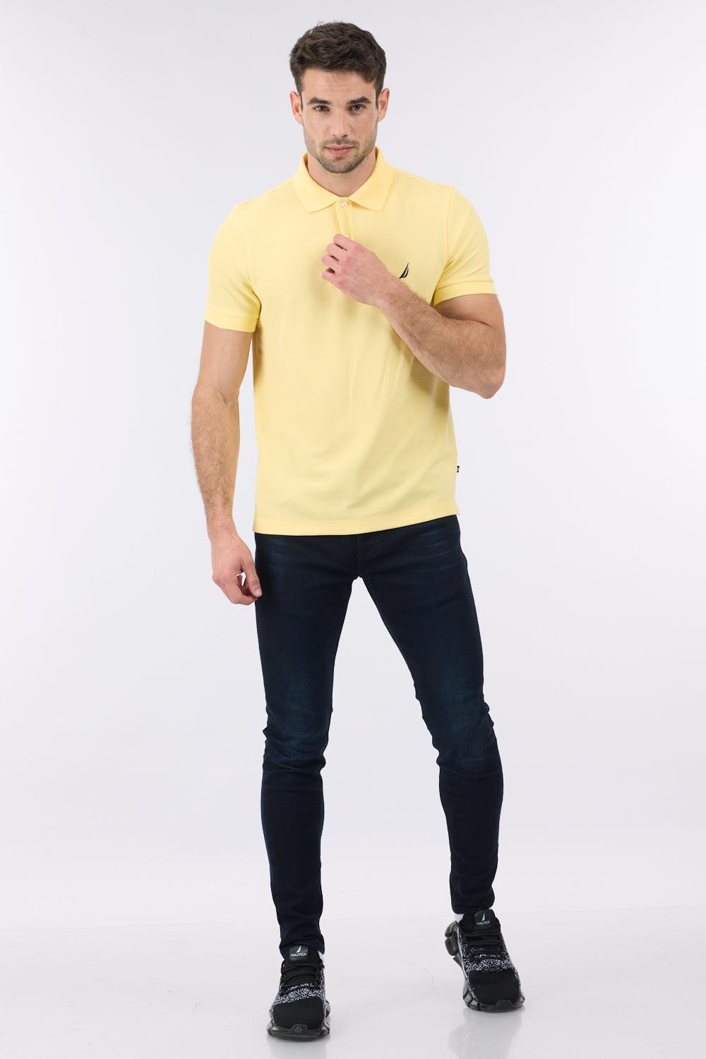 NAUTICA - חולצת פולו קצרה עם לוגו בצבע צהוב - MASHBIR//365