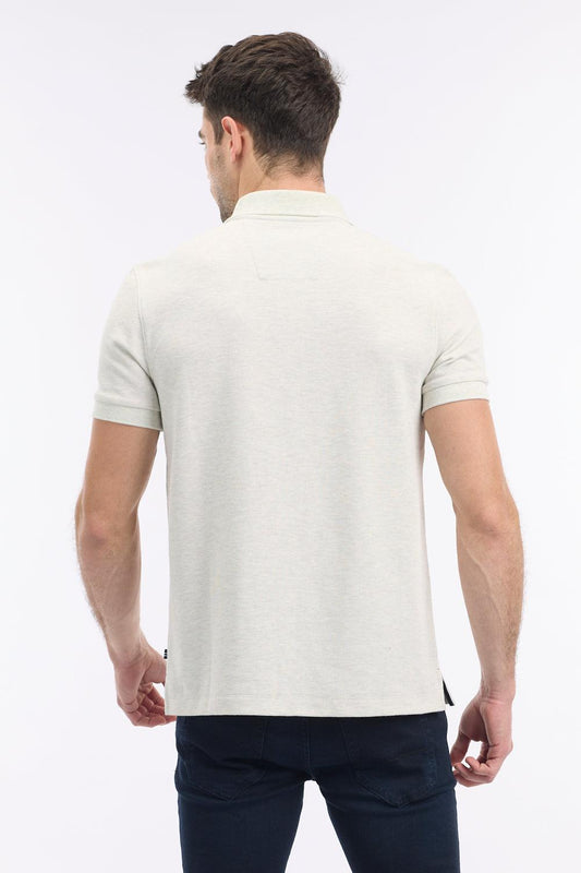 NAUTICA - חולצת פולו קצרה עם לוגו בצבע שמנת - MASHBIR//365