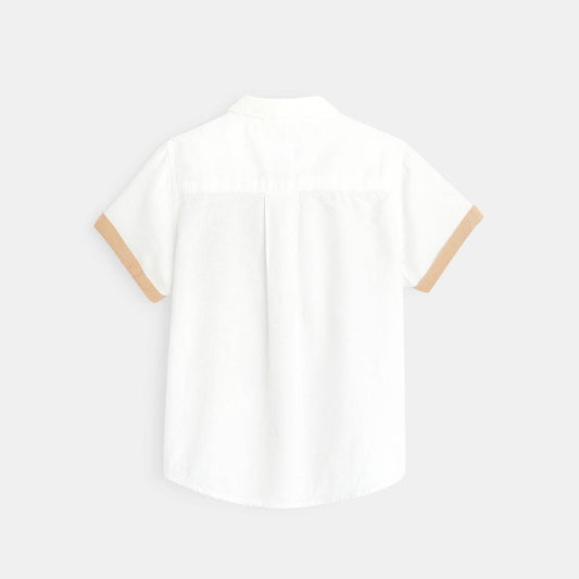 OBAIBI - חולצת פולו לבנה שרוולים קצרים - MASHBIR//365