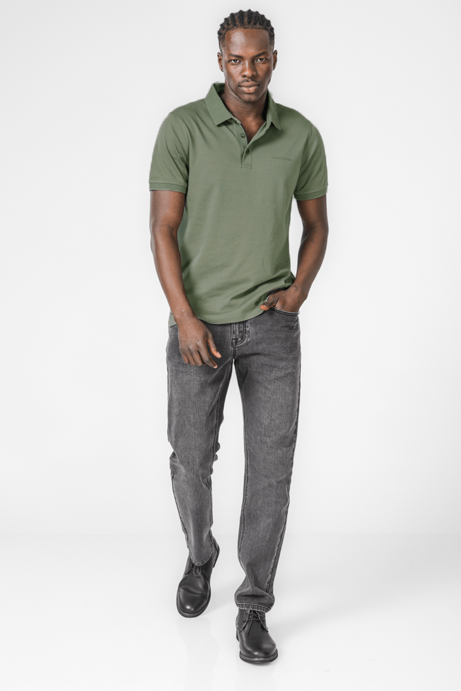 KENNETH COLE - חולצת פולו לגבר בצבע ירוק זית - MASHBIR//365