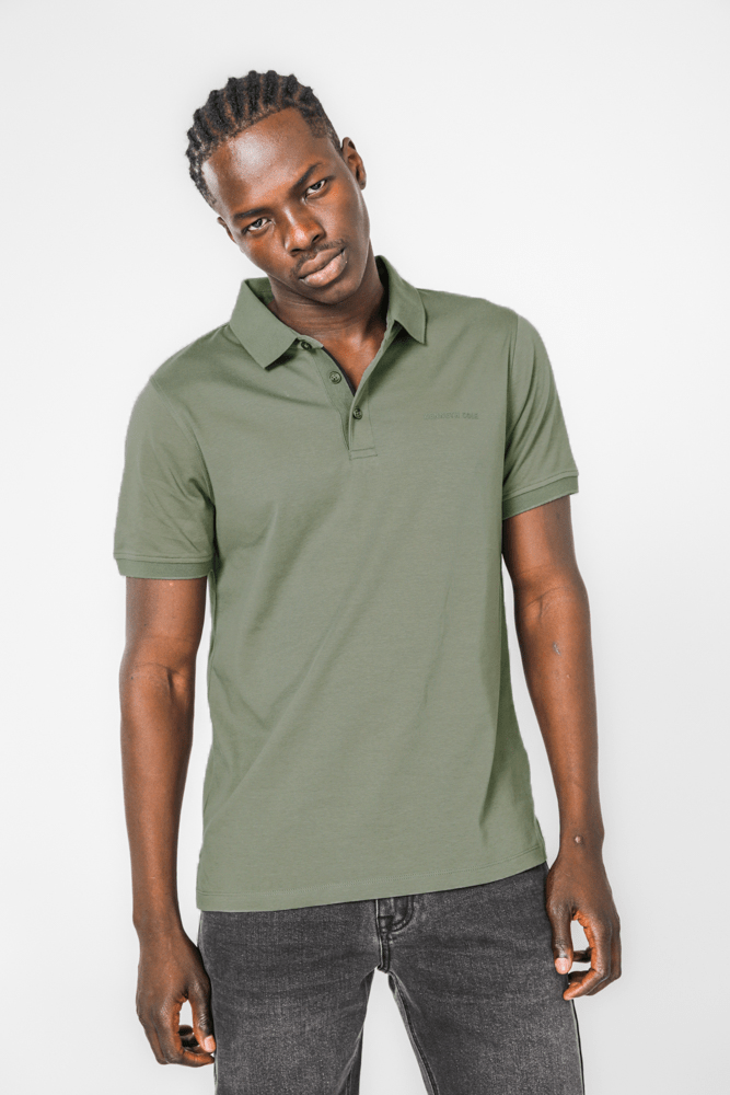 KENNETH COLE - חולצת פולו לגבר בצבע ירוק זית - MASHBIR//365