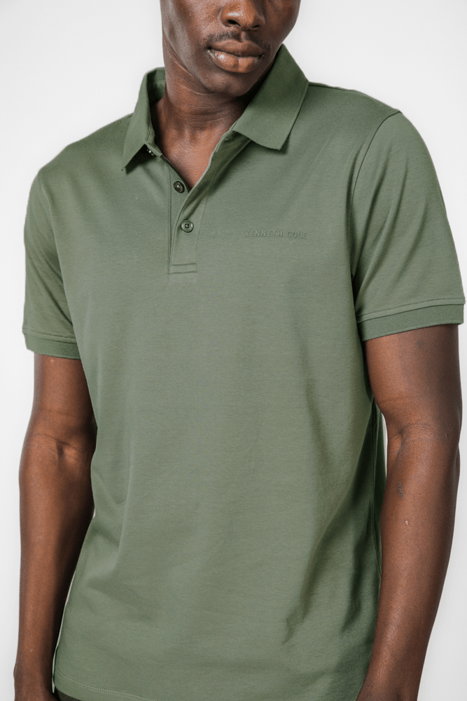 KENNETH COLE - חולצת פולו לגבר בצבע ירוק זית - MASHBIR//365