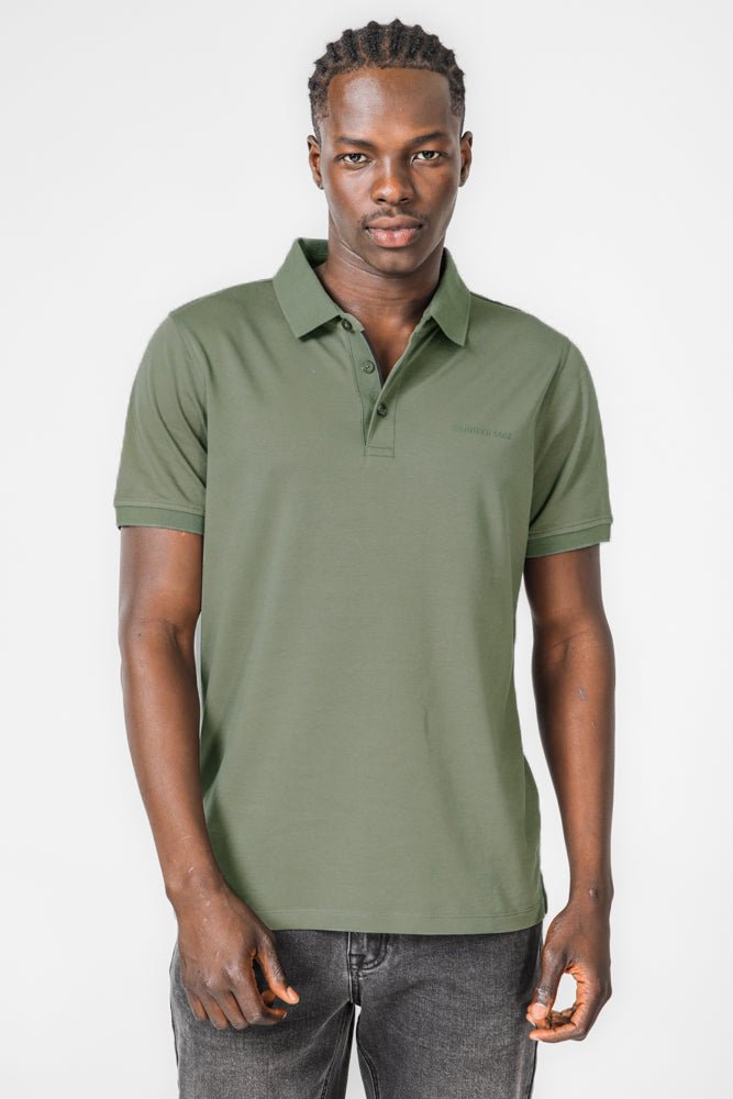KENNETH COLE - חולצת פולו לגבר בצבע ירוק זית - MASHBIR//365