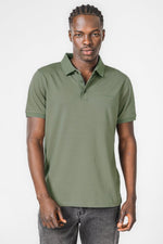 KENNETH COLE - חולצת פולו לגבר בצבע ירוק זית - MASHBIR//365