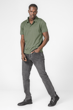 KENNETH COLE - חולצת פולו לגבר בצבע ירוק זית - MASHBIR//365