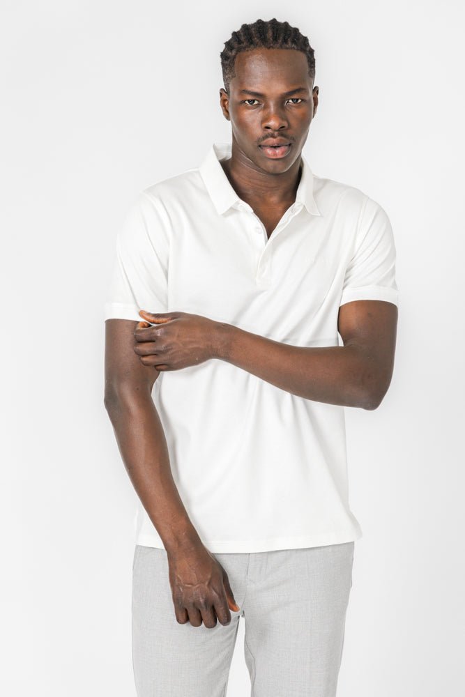 KENNETH COLE - חולצת פולו לגבר בצבע לבן - MASHBIR//365