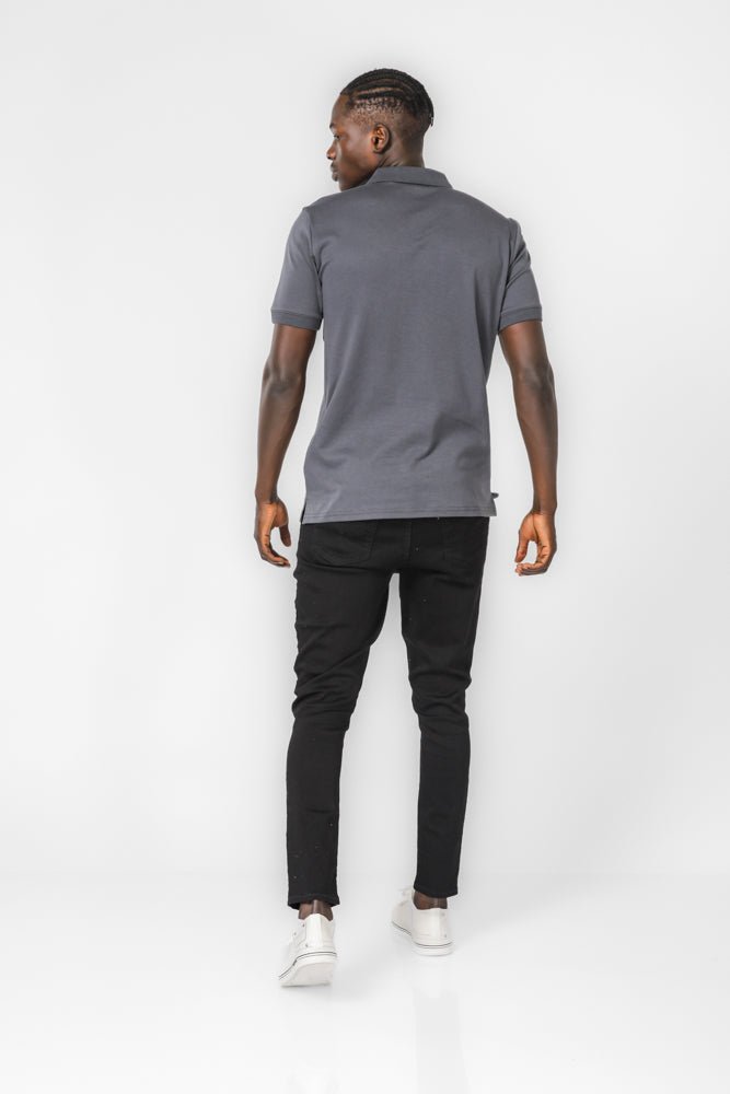 DELTA - חולצת פולו לגברים בצבע אפור - MASHBIR//365