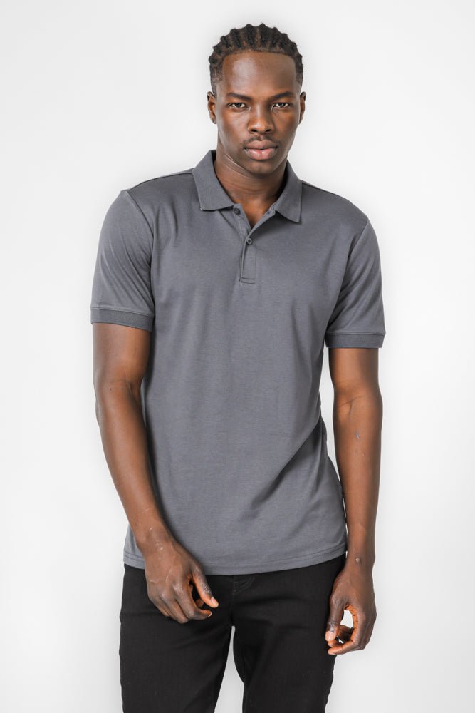 DELTA - חולצת פולו לגברים בצבע אפור - MASHBIR//365