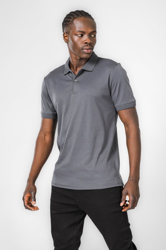 DELTA - חולצת פולו לגברים בצבע אפור - MASHBIR//365