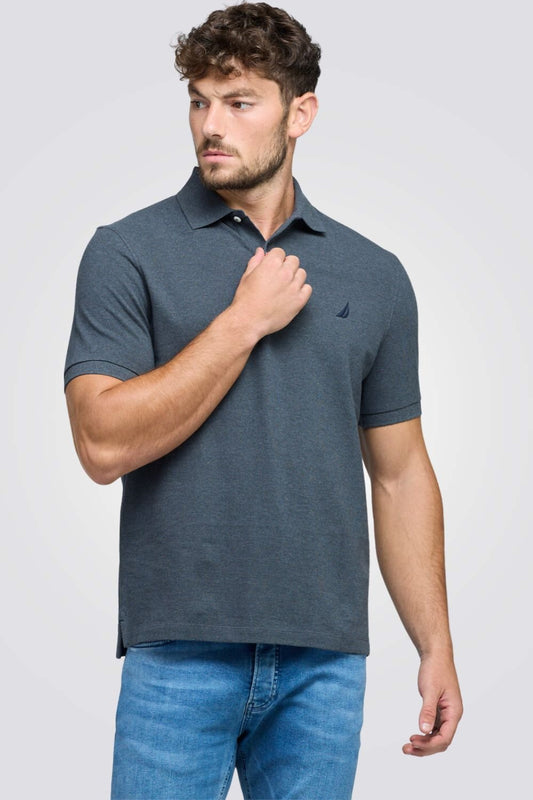 NAUTICA - חולצת פולו לגברים CLASSIC FIT DECK בצבע פחם - MASHBIR//365