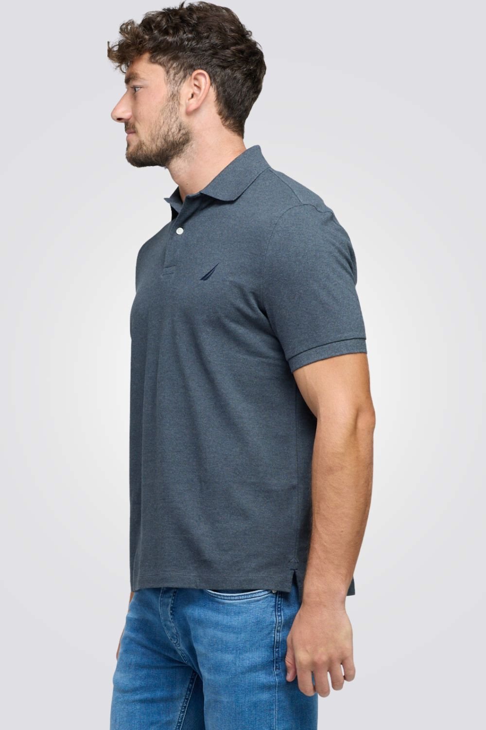 NAUTICA - חולצת פולו לגברים CLASSIC FIT DECK בצבע פחם - MASHBIR//365