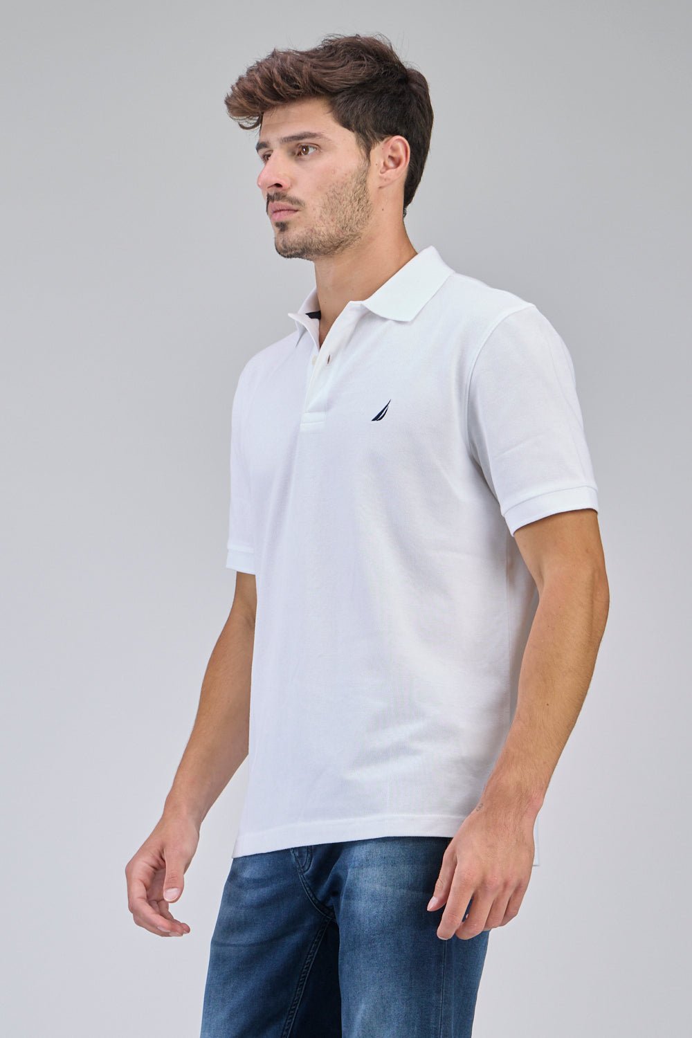 NAUTICA - חולצת פולו לגברים CLASSIC FIT DECK בצבע לבן - MASHBIR//365