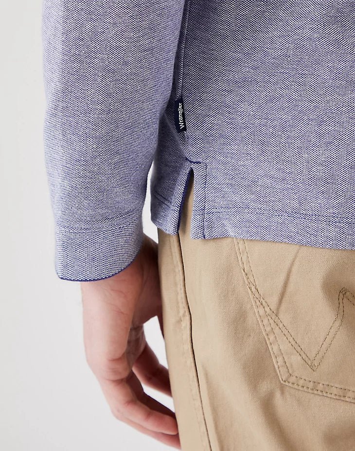 WRANGLER - חולצת פולו עם לוגו בצבע כחול - MASHBIR//365