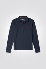 TIMBERLAND - חולצת פולו עם לוגו רקום בצבע נייבי - MASHBIR//365