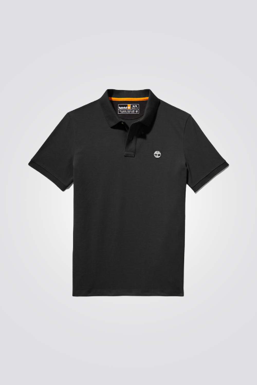 TIMBERLAND - חולצת פולו RIVER PIQUE שחורה - MASHBIR//365