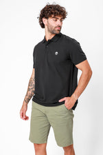 TIMBERLAND - חולצת פולו RIVER PIQUE שחורה - MASHBIR//365