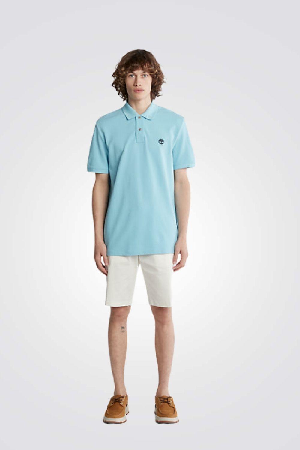 TIMBERLAND - חולצת פולו RIVER PIQUE תכלת - MASHBIR//365