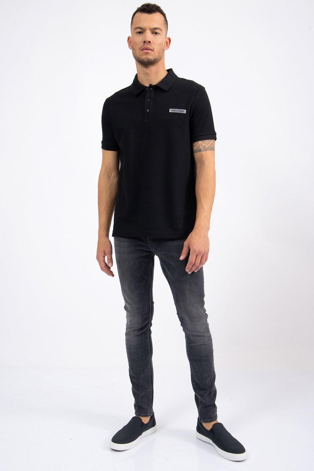 NAUTICA - חולצת פולו שחורה - MASHBIR//365