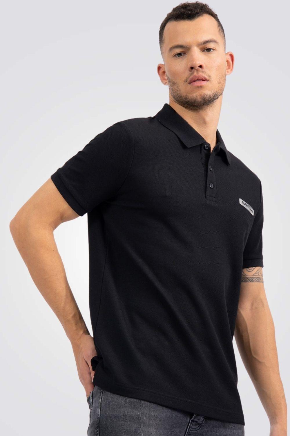 NAUTICA - חולצת פולו שחורה - MASHBIR//365