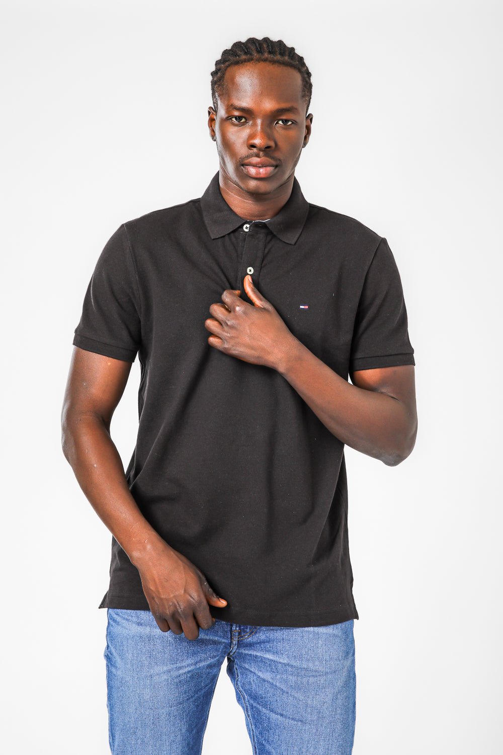 Tommy Hilfiger - חולצת פולו שחורה - MASHBIR//365