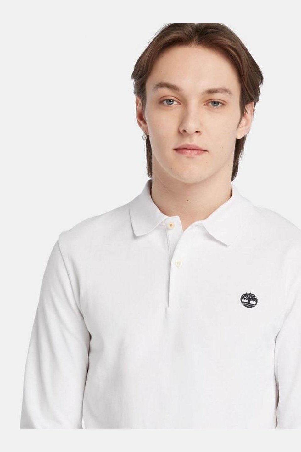 TIMBERLAND - חולצת פולו SLIM FIT בצבע לבן - MASHBIR//365