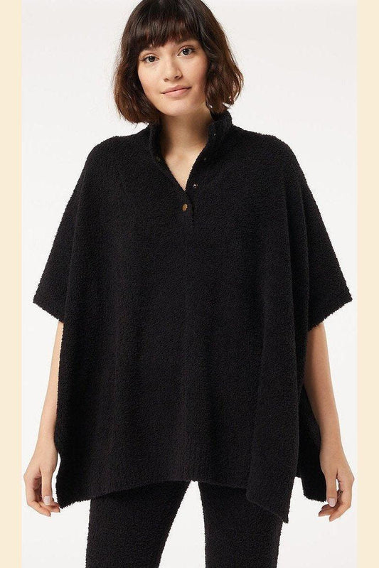 ETAM - חולצת פונצ'ו BIJAN שחורה - MASHBIR//365