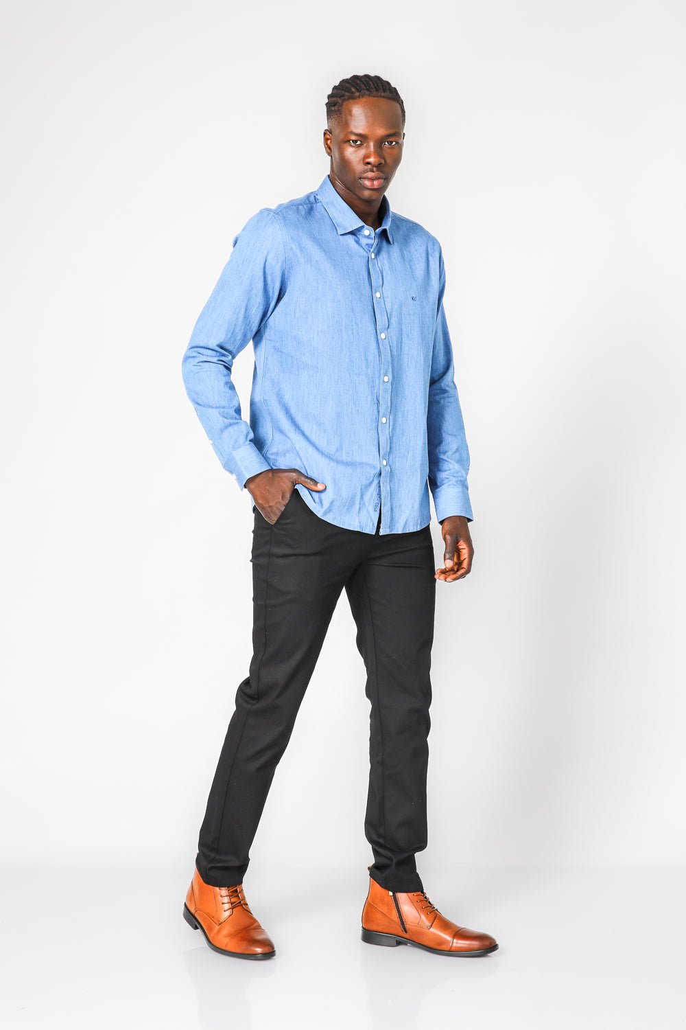 KENNETH COLE - חולצת ג'ינס גזרת מודרן - MASHBIR//365