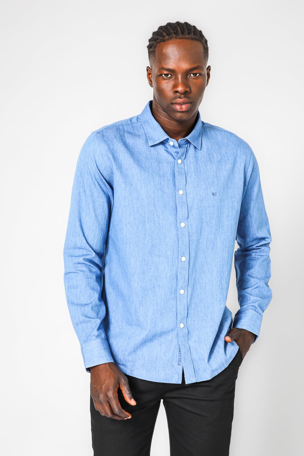 KENNETH COLE - חולצת ג'ינס גזרת מודרן - MASHBIR//365