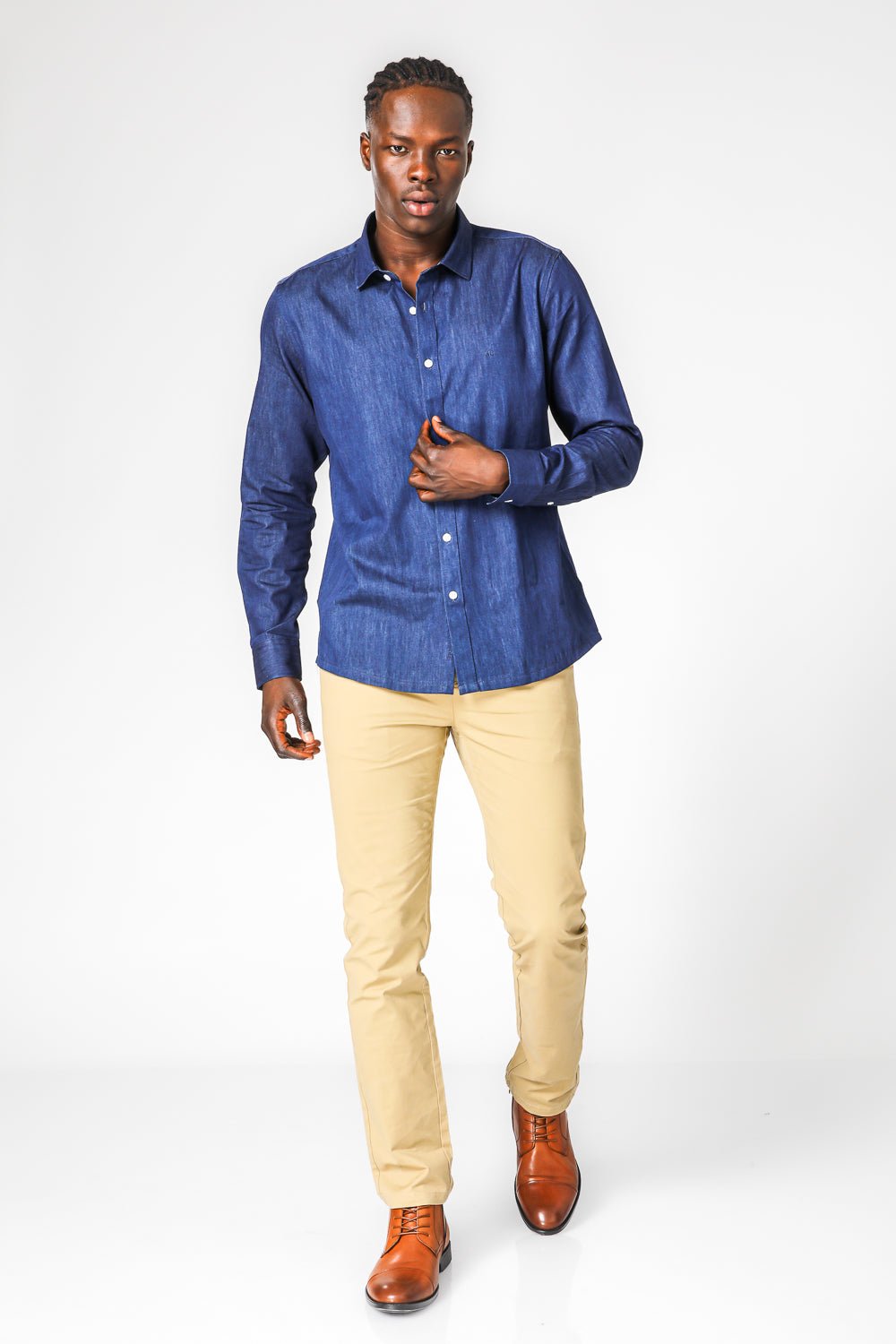 KENNETH COLE - חולצת ג'ינס גזרת מודרן - MASHBIR//365