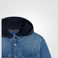 OKAIDI - חולצת ג'ינס ילדים כחולה עם קפוצ'ון נשלף - MASHBIR//365 - 2