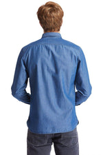 TIMBERLAND - חולצת ג’ינס מכופתרת SLIM FIT צבע כחול בהיר - MASHBIR//365