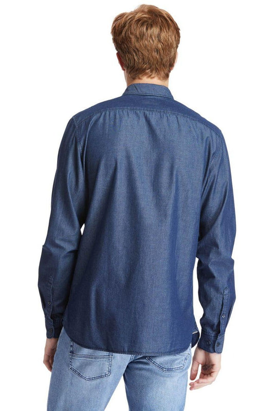 TIMBERLAND - חולצת ג’ינס מכופתרת SLIM FIT צבע כחול כהה - MASHBIR//365