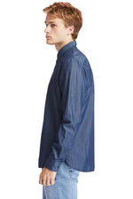 TIMBERLAND - חולצת ג’ינס מכופתרת SLIM FIT צבע כחול כהה - MASHBIR//365